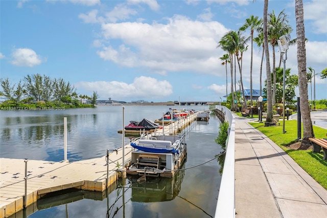 5077 NW 7th St Unit Ph15, Miami, FL 33126 - dock area featuring a water view