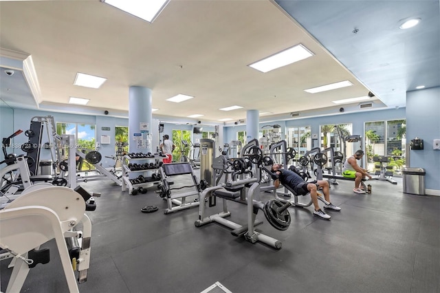 5077 NW 7th St Unit Ph15, Miami, FL 33126 - workout area with healthy amount of natural light