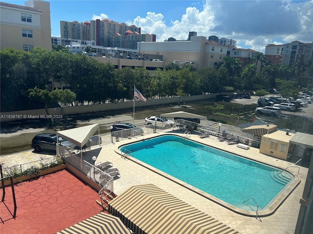 200 172nd St Unit 420, Sunny Isles Beach, FL 33160 - community pool with a view of city