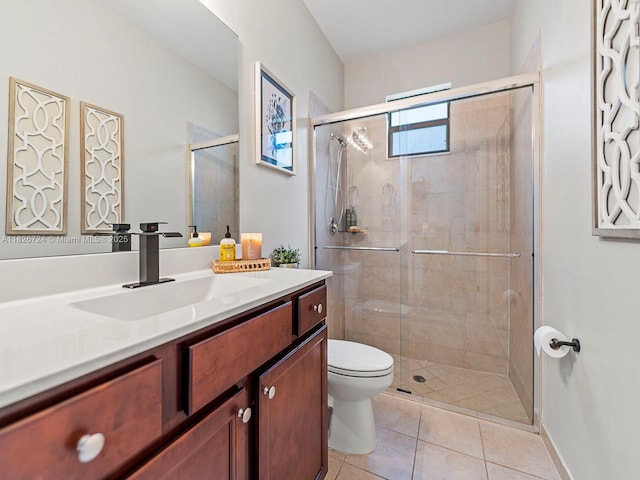11901 SW 150th Pl, Miami, FL 33196 - bathroom featuring vanity, a stall shower, and tile patterned floors