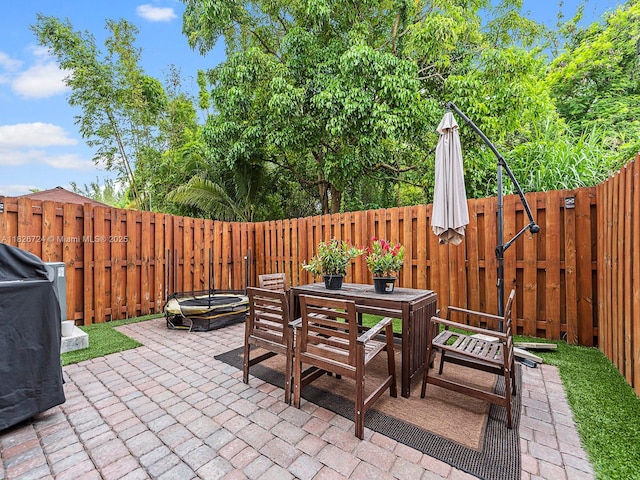 11901 SW 150th Pl, Miami, FL 33196 - fenced backyard with a patio and outdoor dining area