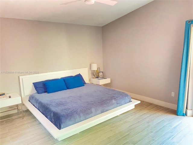 20317 SW 86th Ct, Cutler Bay, FL 33189 - bedroom with wood finished floors and ceiling fan