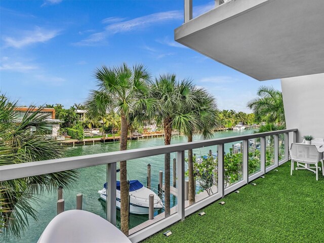 9940 W Bay Harbor Dr Unit 3G-S, Bay Harbor Islands, FL 33154 - balcony with a water view