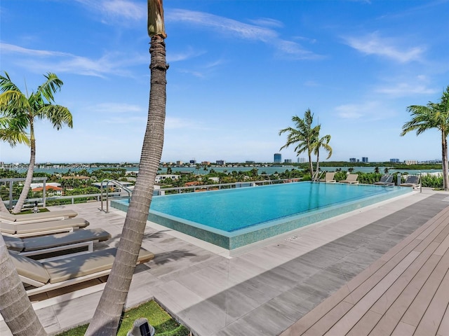 9940 W Bay Harbor Dr Unit 3G-S, Bay Harbor Islands, FL 33154 - community pool featuring a city view