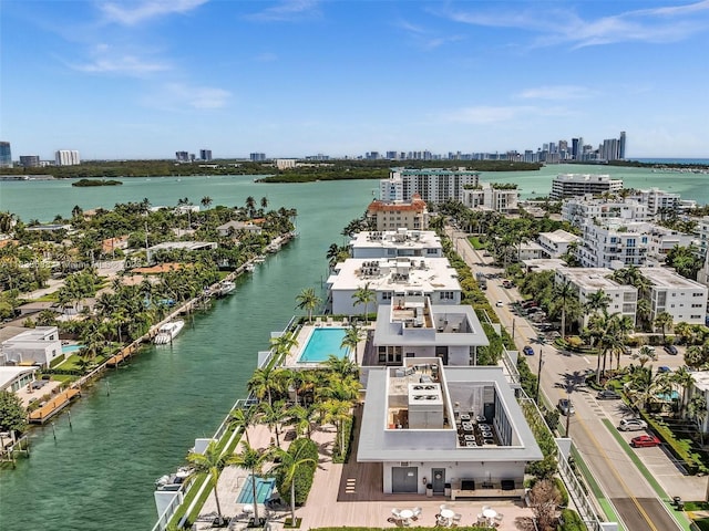 9940 W Bay Harbor Dr Unit 3G-S, Bay Harbor Islands, FL 33154 - drone / aerial view of city skyline and a large body of water