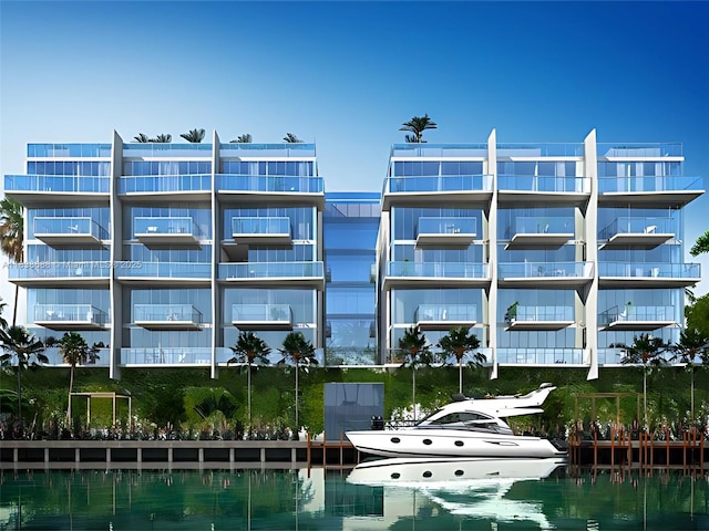 9940 W Bay Harbor Dr Unit 3G-S, Bay Harbor Islands, FL 33154 - view of apartment building / complex featuring a water view
