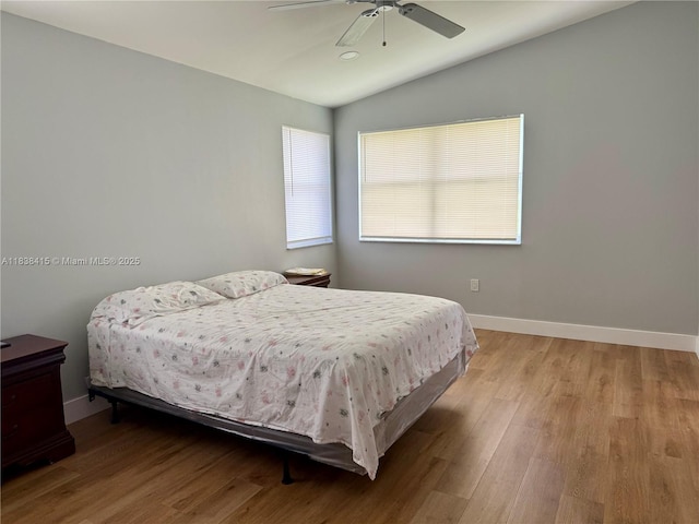 1111 NW 173rd Ave, Pembroke Pines, FL 33029 - bedroom featuring wood finished floors, ceiling fan, and lofted ceiling