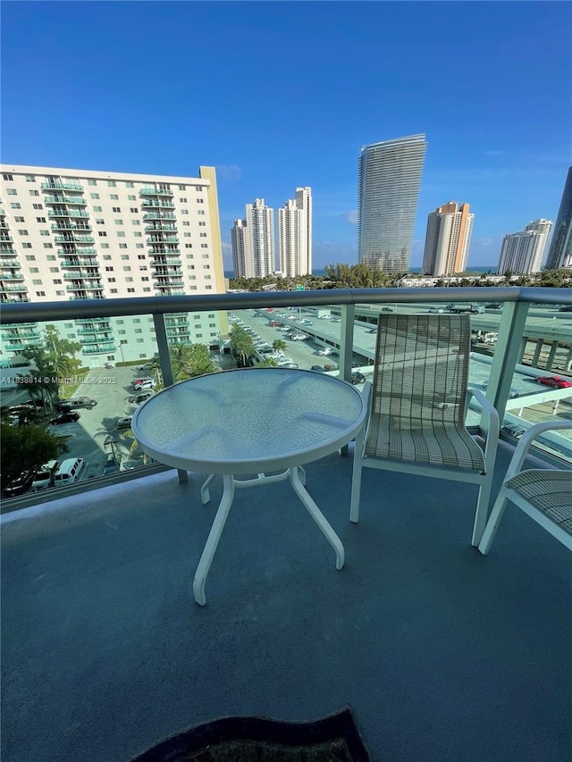 19390 Collins Ave Unit 902, Sunny Isles Beach, FL 33160 - balcony featuring a view of skyline