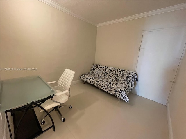 19390 Collins Ave Unit 902, Sunny Isles Beach, FL 33160 - carpeted home office with ornamental molding and baseboards