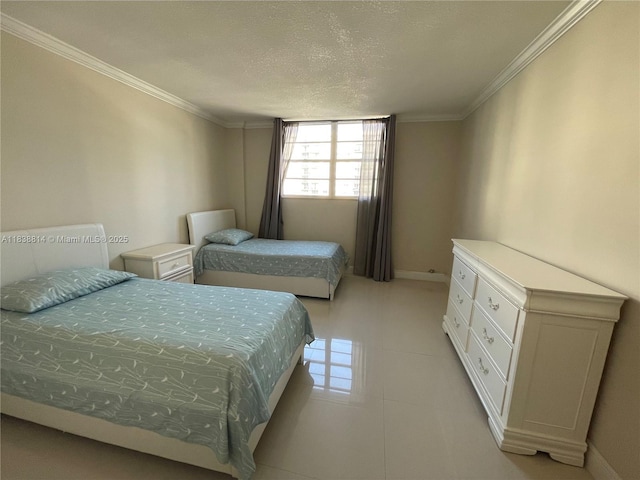 19390 Collins Ave Unit 902, Sunny Isles Beach, FL 33160 - bedroom featuring crown molding and a textured ceiling