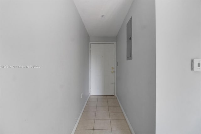3410 Coral Way Unit 904, Miami, FL 33145 - hallway with light tile patterned floors and electric panel