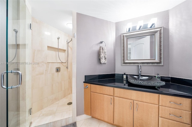 2000 Island Blvd Unit 2409, Aventura, FL 33160 - full bath with a stall shower, vanity, and tile patterned flooring
