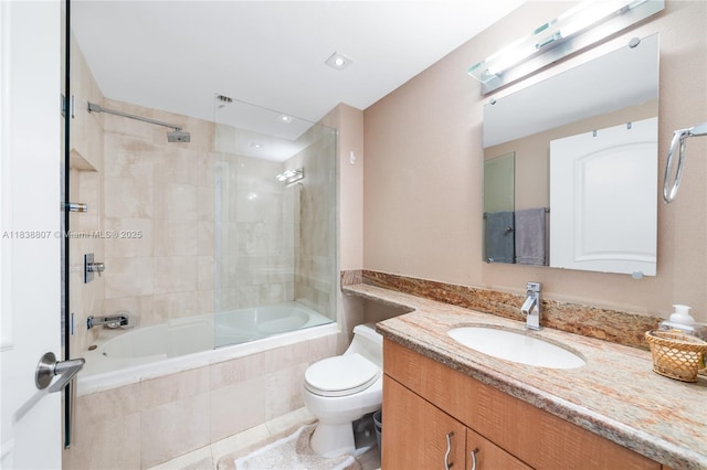 2000 Island Blvd Unit 2409, Aventura, FL 33160 - full bathroom with tiled shower / bath, vanity, and tile patterned floors