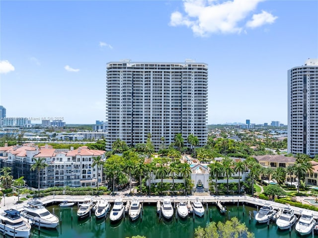 2000 Island Blvd Unit 2409, Aventura, FL 33160 - aerial overview of property's location with numerous boat docks and a large body of water