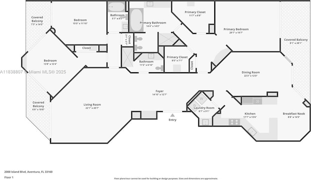 2000 Island Blvd Unit 2409, Aventura, FL 33160 - view of home floor plan