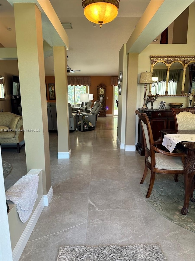 hall with baseboards