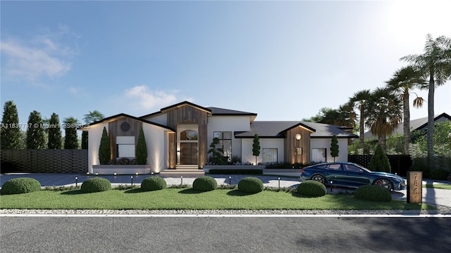 7861 SW 181st Ter, Palmetto Bay, FL 33157 - contemporary home featuring a front lawn