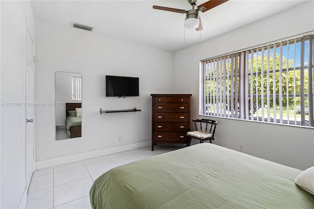 5723 NW 86th Ave, Tamarac, FL 33321 - bedroom featuring tile patterned flooring and ceiling fan
