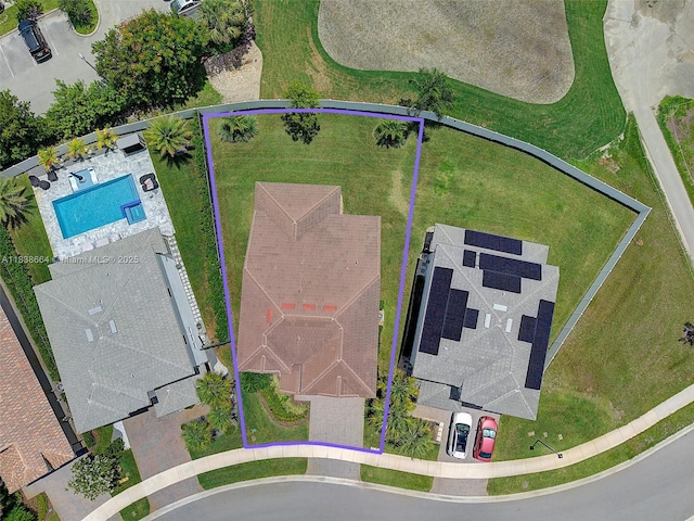 8036 NW 78th St, Tamarac, FL 33321 - aerial view of property's location with property parcel outlined
