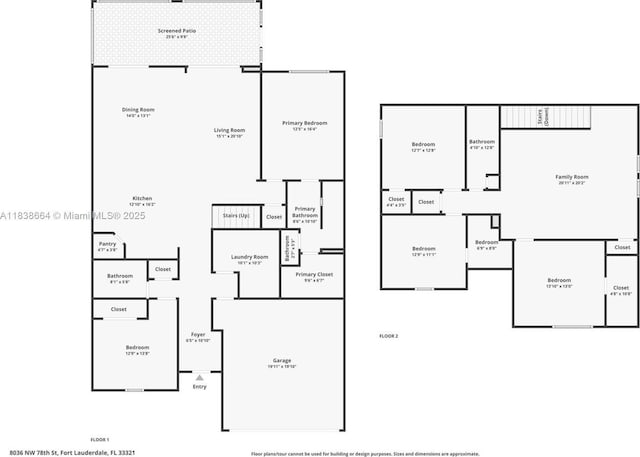 8036 NW 78th St, Tamarac, FL 33321 - view of room layout