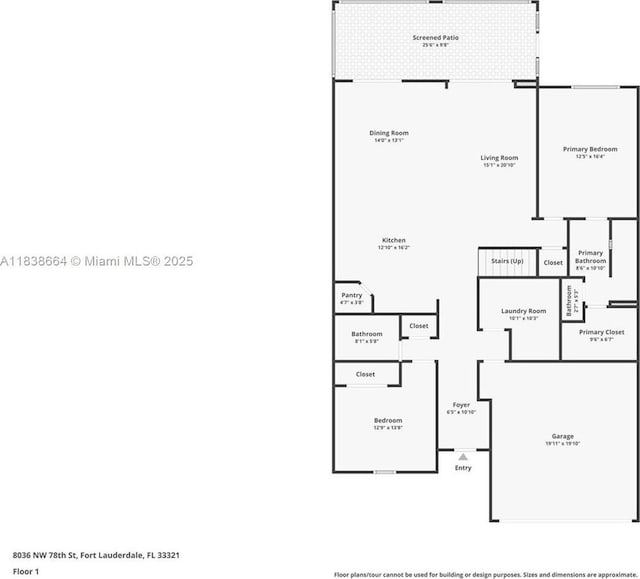 8036 NW 78th St, Tamarac, FL 33321 - view of property floor plan