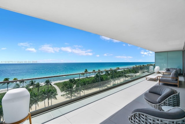 10203 Collins Ave Unit 701, Bal Harbour, FL 33154 - balcony featuring view of water and beach