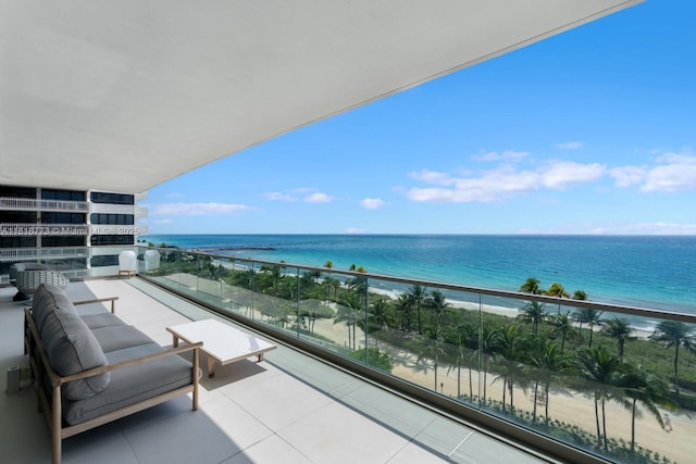 10203 Collins Ave Unit 701, Bal Harbour, FL 33154 - balcony featuring view of water and beach