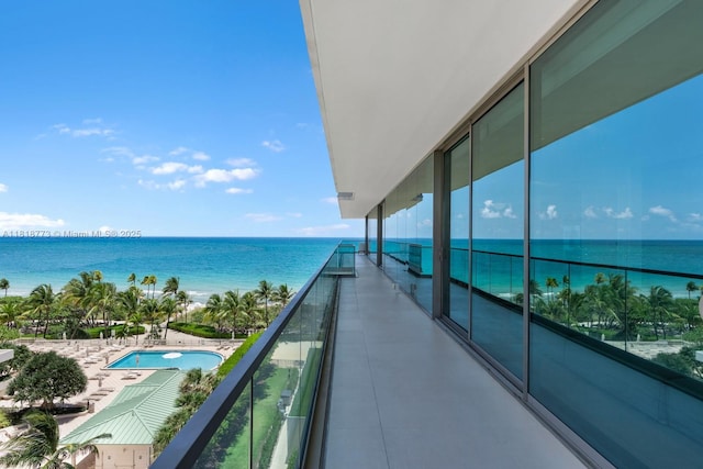 10203 Collins Ave Unit 701, Bal Harbour, FL 33154 - balcony with a water view and view of pool