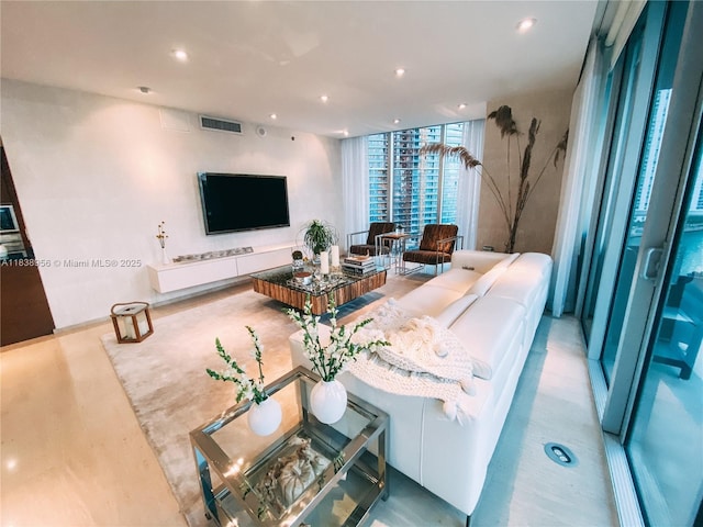 465 Brickell Ave Unit 1101, Miami, FL 33131 - living room with recessed lighting and floor to ceiling windows