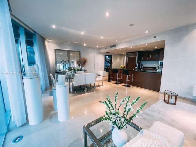 465 Brickell Ave Unit 1101, Miami, FL 33131 - living room featuring recessed lighting