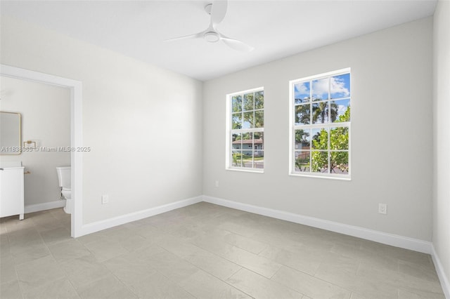 3451 SW 19th St, Fort Lauderdale, FL 33312 - spare room featuring a ceiling fan and light tile patterned floors