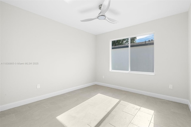 3451 SW 19th St, Fort Lauderdale, FL 33312 - empty room with ceiling fan and baseboards