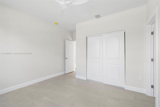 3451 SW 19th St, Fort Lauderdale, FL 33312 - unfurnished bedroom with a closet and a ceiling fan