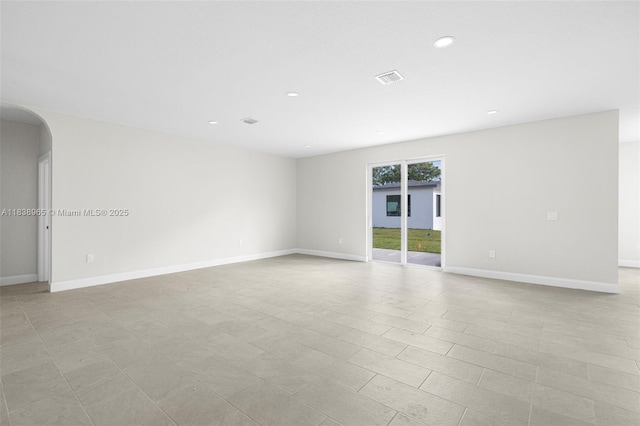3451 SW 19th St, Fort Lauderdale, FL 33312 - unfurnished room with arched walkways and recessed lighting