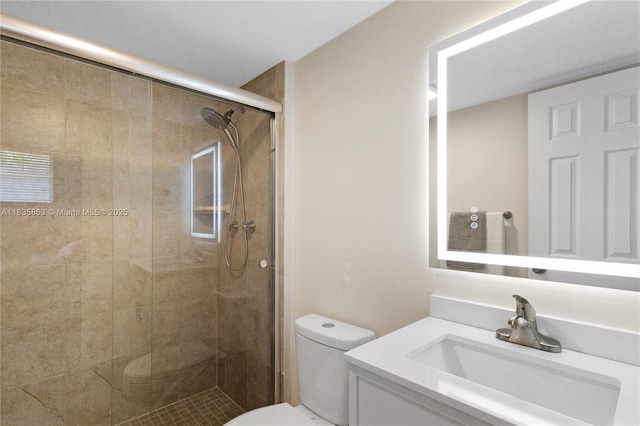 2400 NE 10th St Unit 104, Pompano Beach, FL 33062 - bathroom featuring a stall shower and vanity