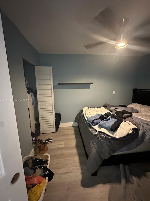 1249 S Flamingo Rd, Davie, FL 33325 - bedroom with light wood finished floors and a ceiling fan