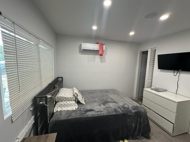 1249 S Flamingo Rd, Davie, FL 33325 - bedroom with a wall mounted air conditioner, multiple windows, and recessed lighting