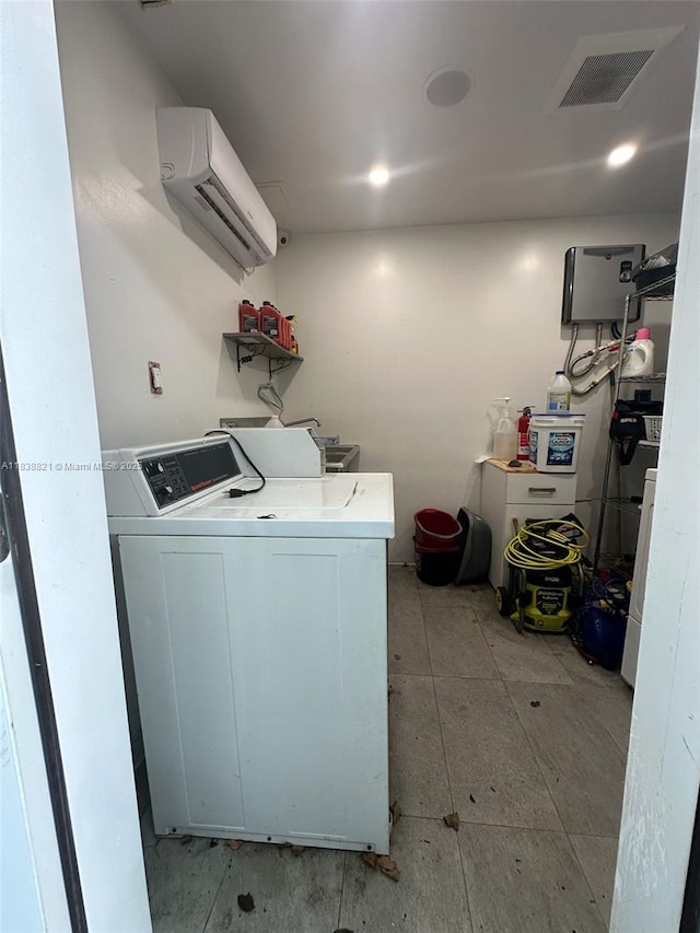 1249 S Flamingo Rd, Davie, FL 33325 - washroom featuring washer and dryer and a wall mounted AC
