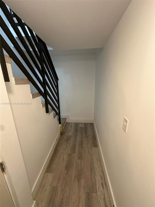 1249 S Flamingo Rd, Davie, FL 33325 - hallway with wood finished floors and stairs