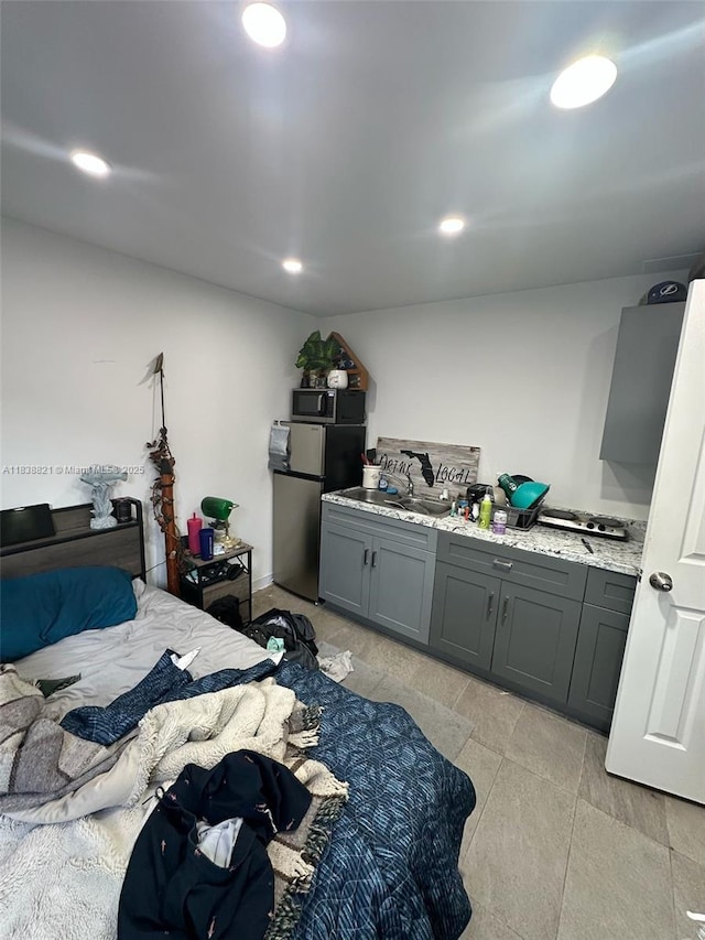 1249 S Flamingo Rd, Davie, FL 33325 - bedroom featuring freestanding refrigerator and recessed lighting
