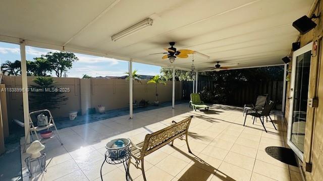 2385 W 69th St Unit 2385-B, Hialeah, FL 33016 - view of patio / terrace with a ceiling fan