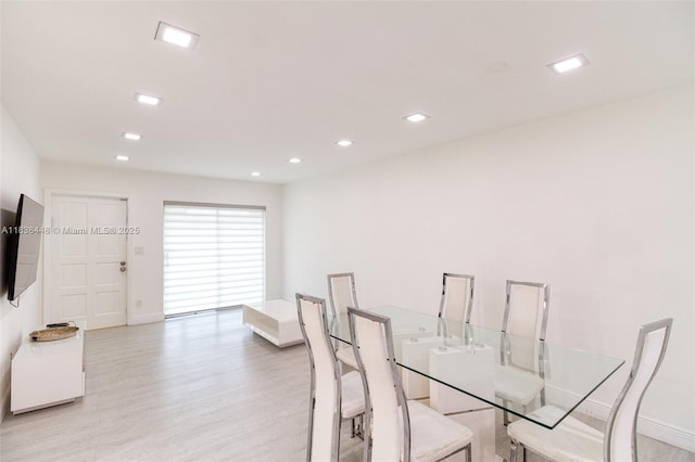 5387 SW 40th Ave Unit 202, Dania Beach, FL 33314 - dining room featuring light wood finished floors and recessed lighting