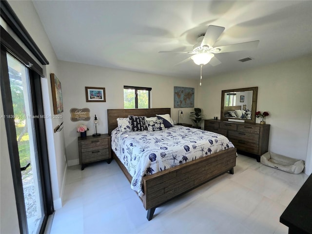 10120 NW 71st Pl, Tamarac, FL 33321 - bedroom with ceiling fan and access to exterior