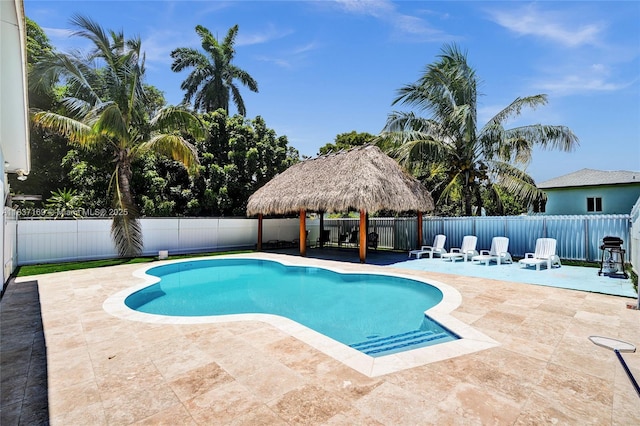 16000 N Miami Ave, Miami, FL 33169 - view of pool with a gazebo, a patio area, and a fenced backyard
