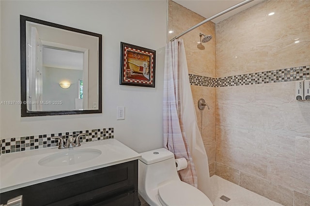 16000 N Miami Ave, Miami, FL 33169 - full bathroom with tiled shower, vanity, and decorative backsplash