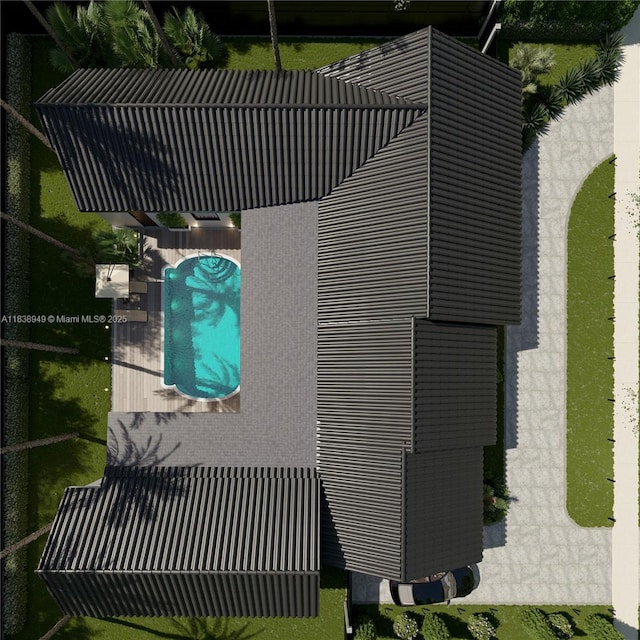 15321 SW 82nd Ave, Palmetto Bay, FL 33157 - bird's eye view of a pool area