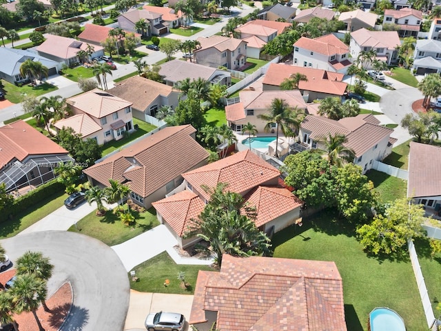 18232 SW 5th St, Pembroke Pines, FL 33029 - aerial view of residential area featuring a pool area