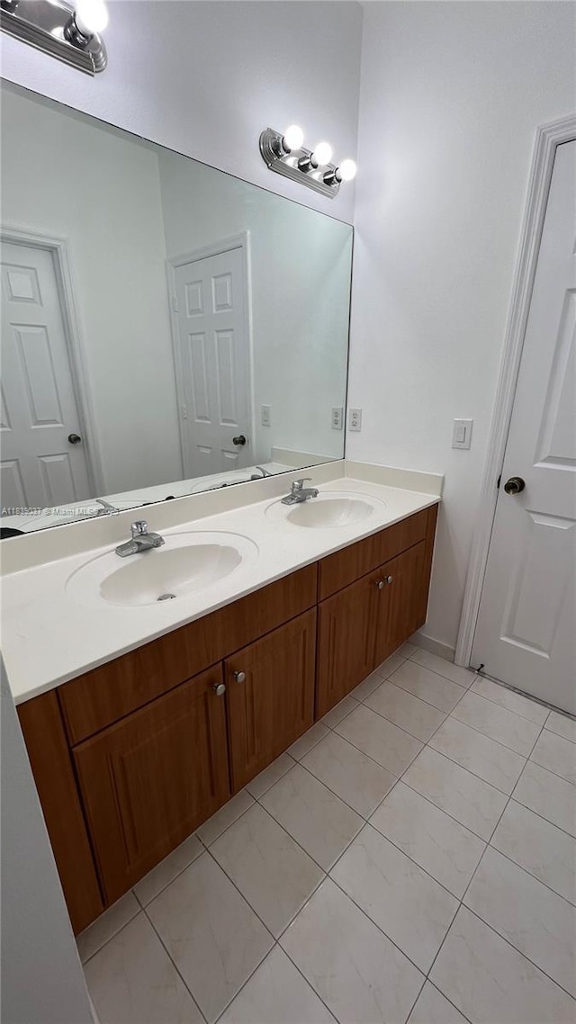 3001 SW 156th Ave, Miami, FL 33185 - bathroom featuring tile patterned floors and double vanity