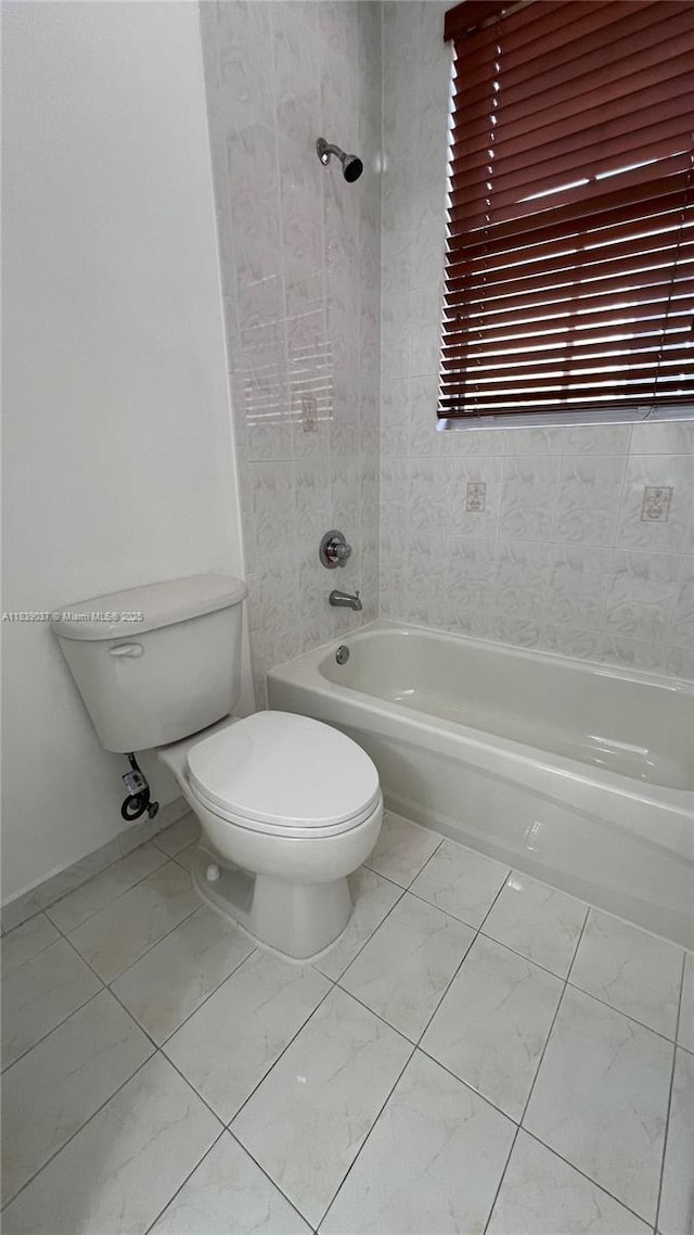 3001 SW 156th Ave, Miami, FL 33185 - bathroom with washtub / shower combination and marble look tiles