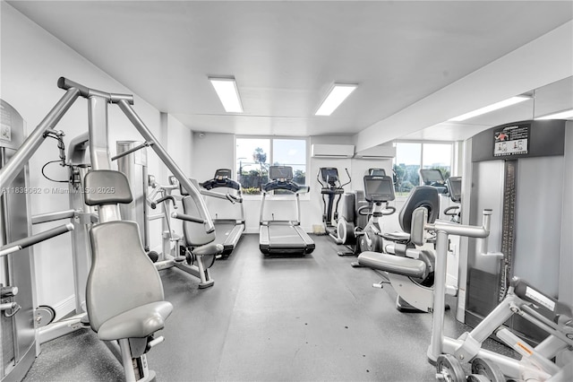 919 Hillcrest Dr Unit 704, Hollywood, FL 33021 - workout area featuring a wall mounted AC